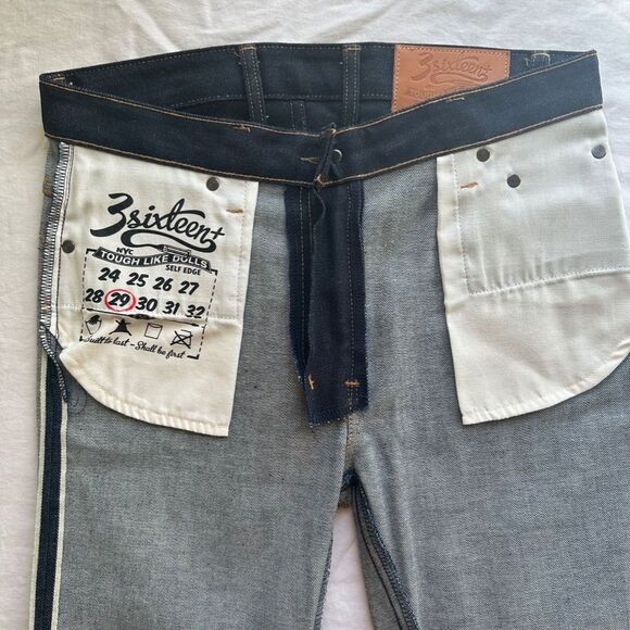 3sixteen Selvedge Denim Women’s Skinny Fit Jeans 66BSP 29x34 Self Edge - Picture 7 of 14